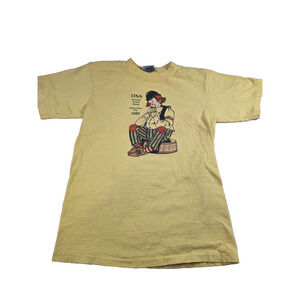 Vintage 1989 iisa Annual Trade Show Clown T Shirt Yellow Oneida Medium